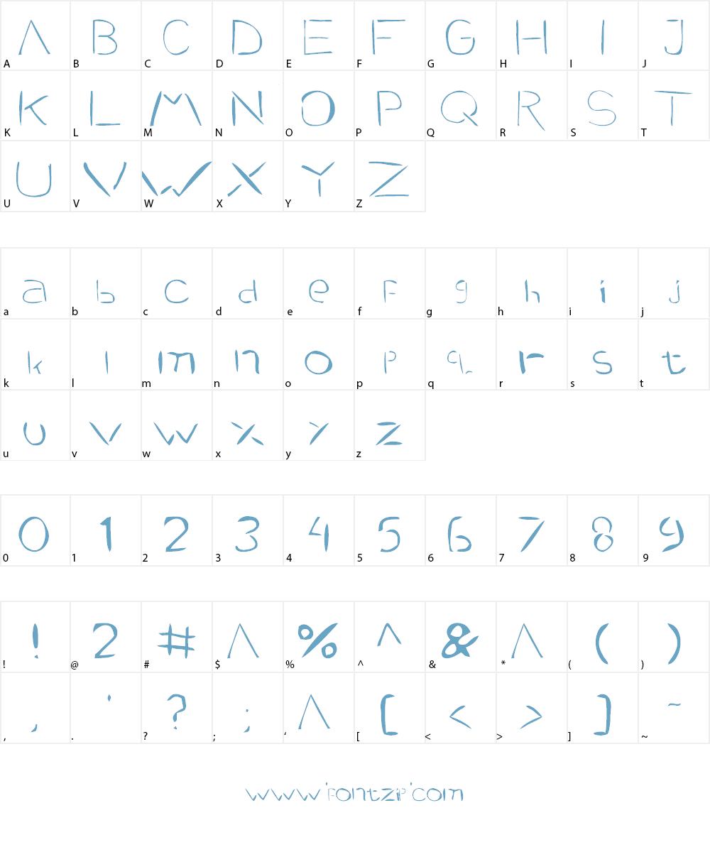 Ozi's Handwrite Font Character